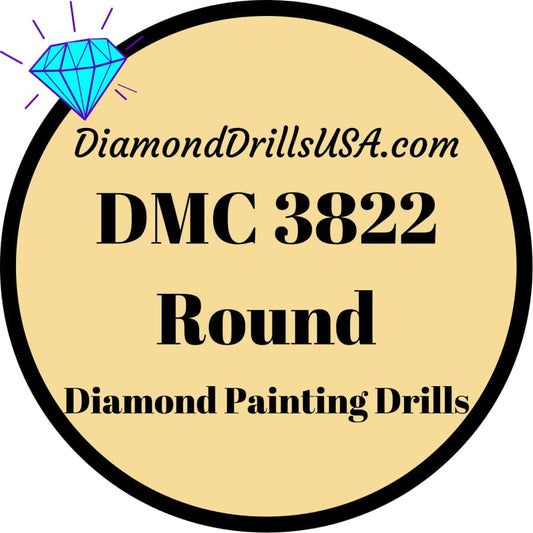 DMC 3822 ROUND 5D Diamond Painting Drills Beads DMC 3822