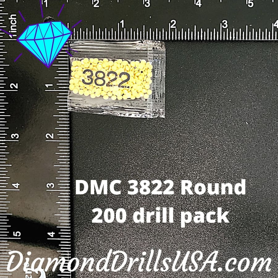 DMC 3822 ROUND 5D Diamond Painting Drills Beads DMC 3822