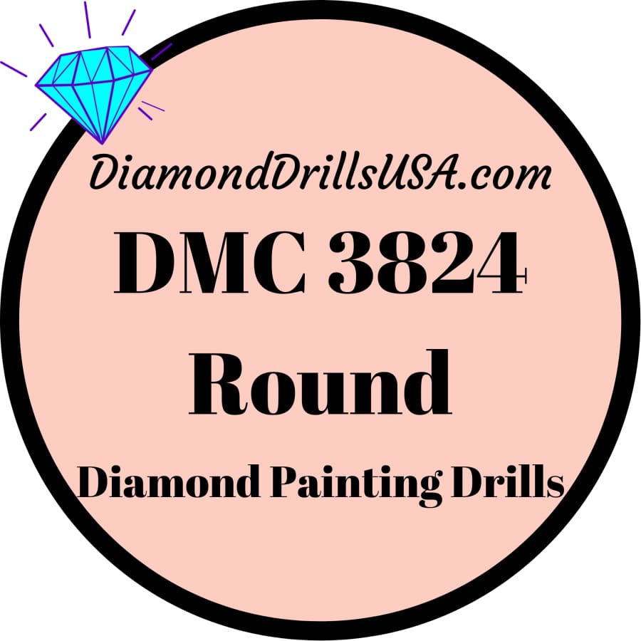 DMC 3824 ROUND 5D Diamond Painting Drills Beads DMC 3824
