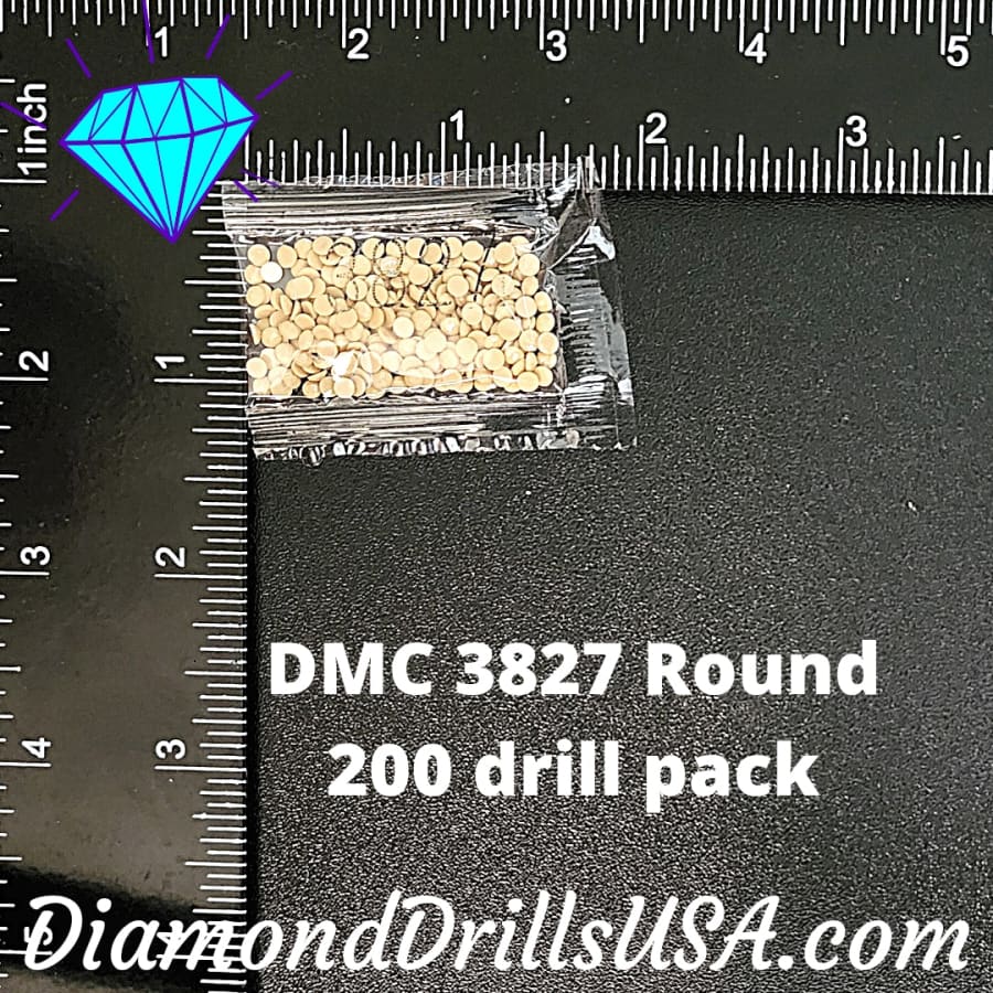 DMC 3827 ROUND Diamond Painting Drills Beads DMC 3827 Pale