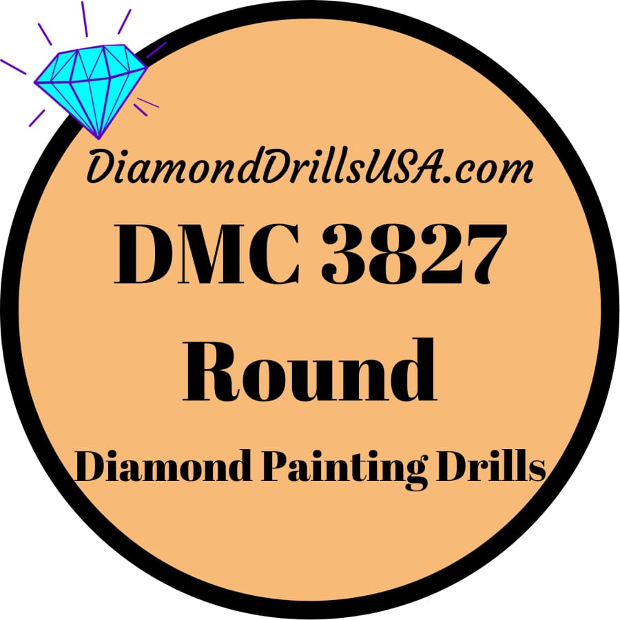 DMC 3827 ROUND Diamond Painting Drills Beads DMC 3827 Pale