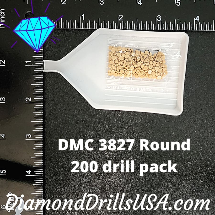 DMC 3827 ROUND Diamond Painting Drills Beads DMC 3827 Pale