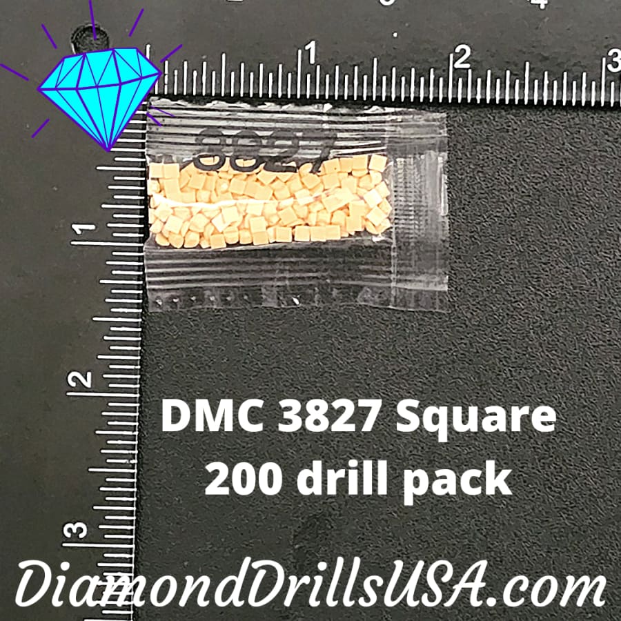DMC 3827 SQUARE Diamond Painting Drills Beads DMC 3827 Pale
