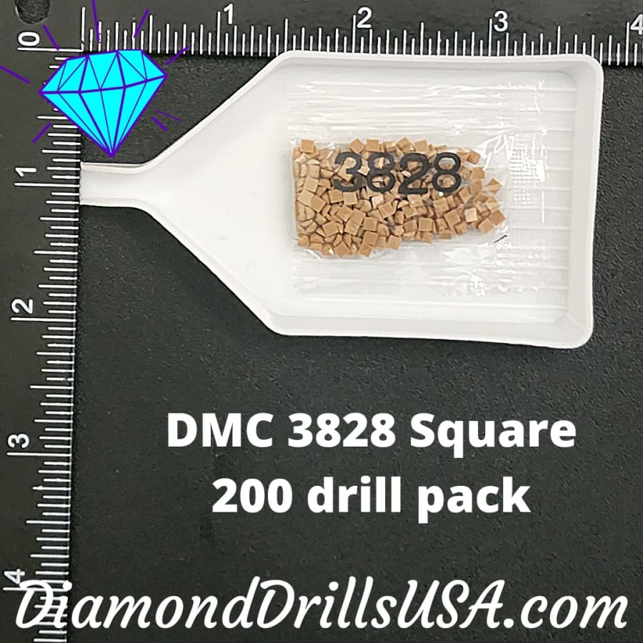 DMC 3828 SQUARE 5D Diamond Painting Drills Beads DMC 3828