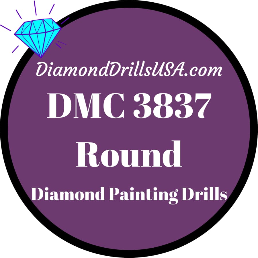 DMC 3837 ROUND 5D Diamond Painting Drills Beads DMC 3837