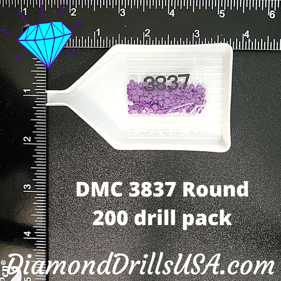 DMC 3837 ROUND 5D Diamond Painting Drills Beads DMC 3837