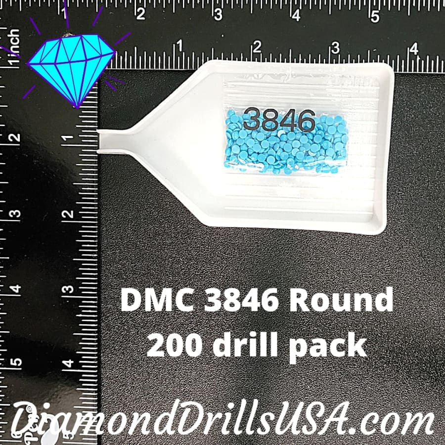 DMC 3846 ROUND 5D Diamond Painting Drills Beads DMC 3846