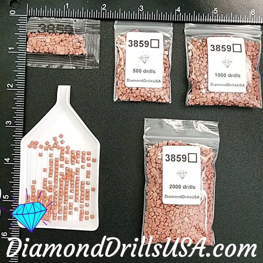 DMC 3859 SQUARE 5D Diamond Painting Drills Beads DMC 3859