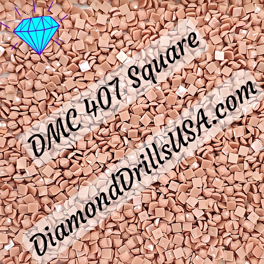 DMC 407 SQUARE 5D Diamond Painting Drills Beads DMC 407 Dark
