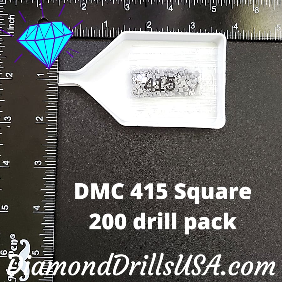 DMC 415 SQUARE 5D Diamond Painting Drills Beads DMC 415