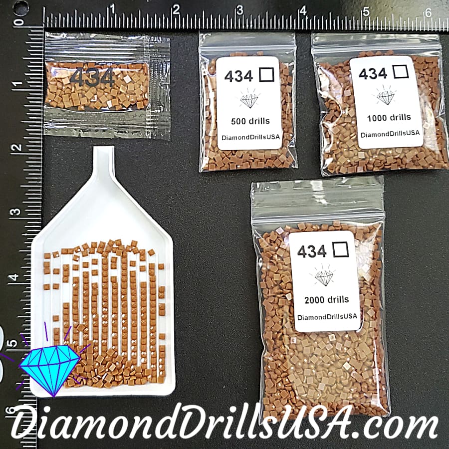 DMC 434 SQUARE 5D Diamond Painting Drills Beads DMC 434