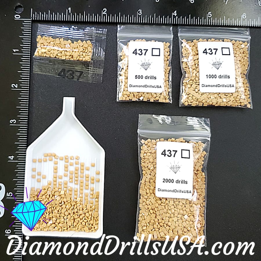 DMC 437 SQUARE 5D Diamond Painting Drills Beads DMC 437
