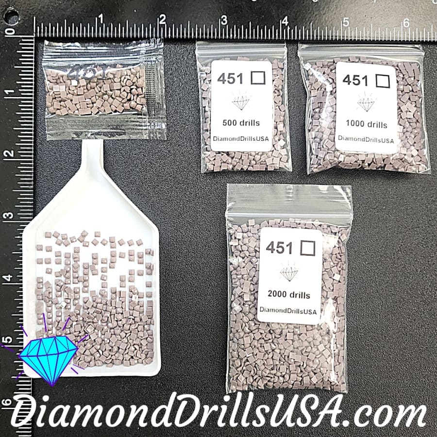 DMC 451 SQUARE 5D Diamond Painting Drills Beads DMC 451 Dark