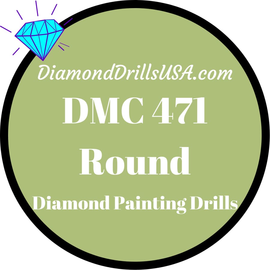 DMC 471 ROUND 5D Diamond Painting Drills Beads DMC 471 Very