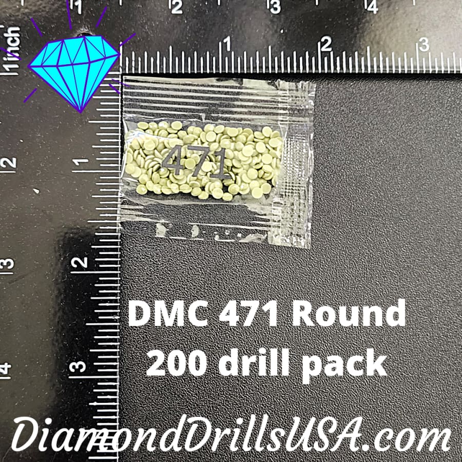 DMC 471 ROUND 5D Diamond Painting Drills Beads DMC 471 Very