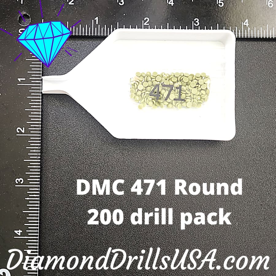 DMC 471 ROUND 5D Diamond Painting Drills Beads DMC 471 Very