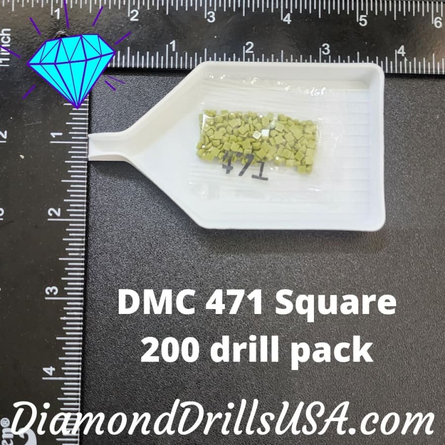 DMC 471 SQUARE 5D Diamond Painting Drills Beads DMC 471 Very