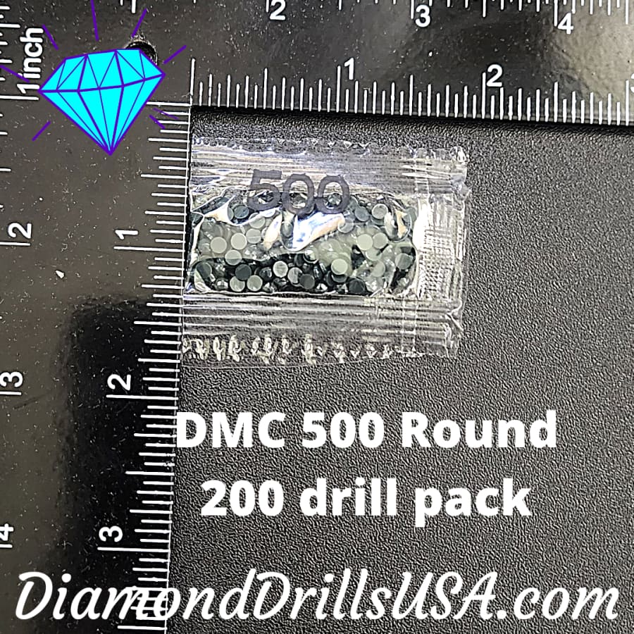DMC 500 ROUND Diamond Painting Drills Beads 500 Very Dark