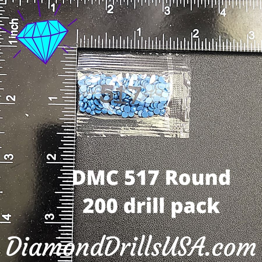 DMC 517 ROUND 5D Diamond Painting Drills Beads DMC 517 Dark