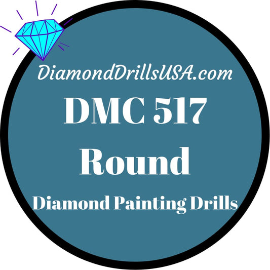 DMC 517 ROUND 5D Diamond Painting Drills Beads DMC 517 Dark