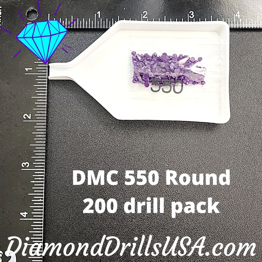 DMC 550 ROUND 5D Diamond Painting Drills DMC 550 Very Dark