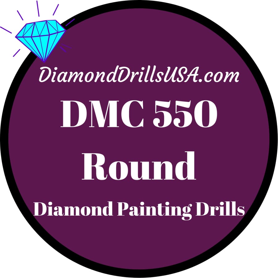 DMC 550 ROUND 5D Diamond Painting Drills DMC 550 Very Dark