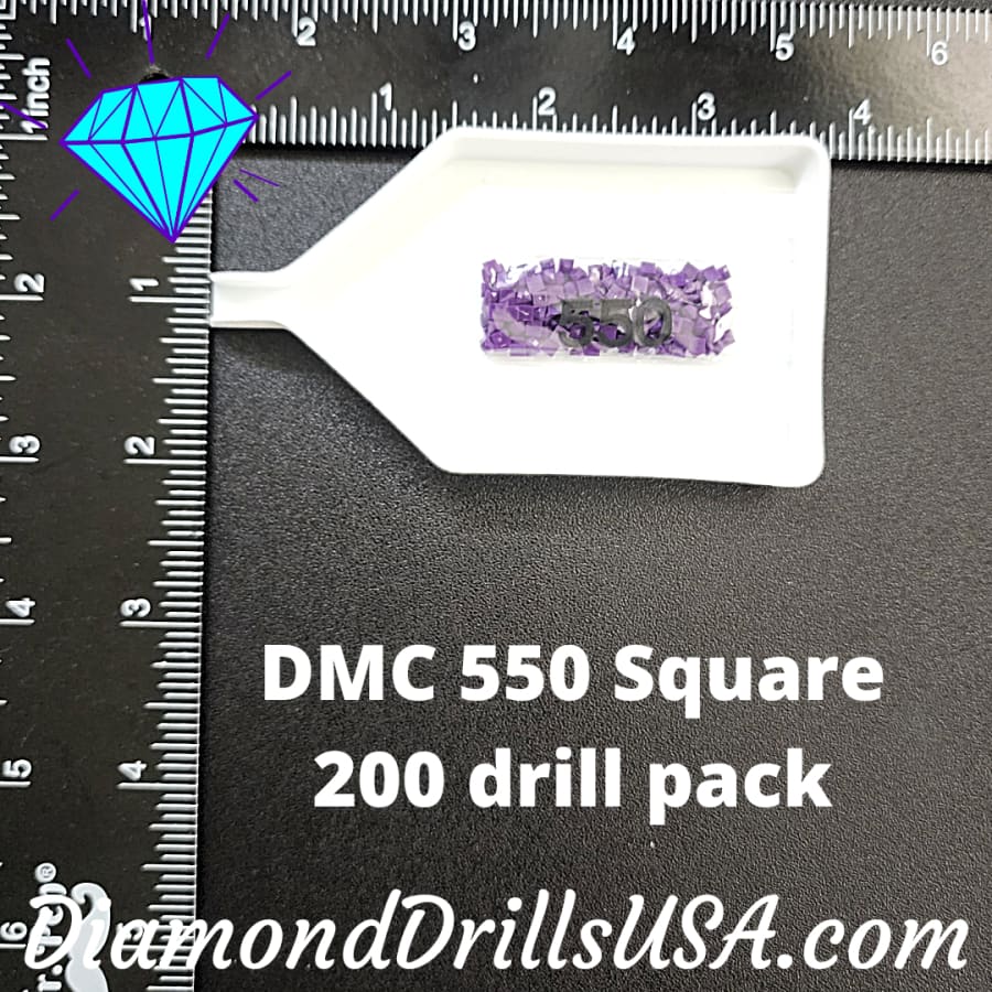DMC 550 SQUARE 5D Diamond Painting Drills DMC 550 Very Dark