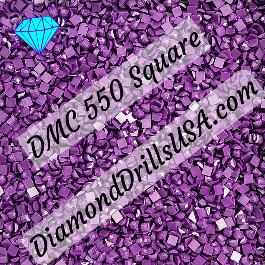 DMC 550 SQUARE 5D Diamond Painting Drills DMC 550 Very Dark