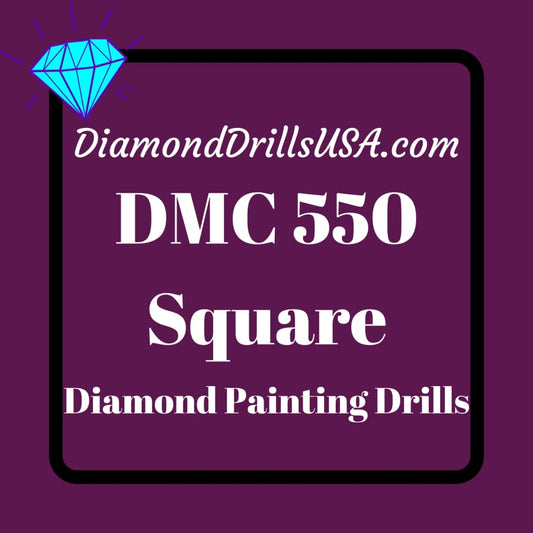 DMC 550 SQUARE 5D Diamond Painting Drills DMC 550 Very Dark
