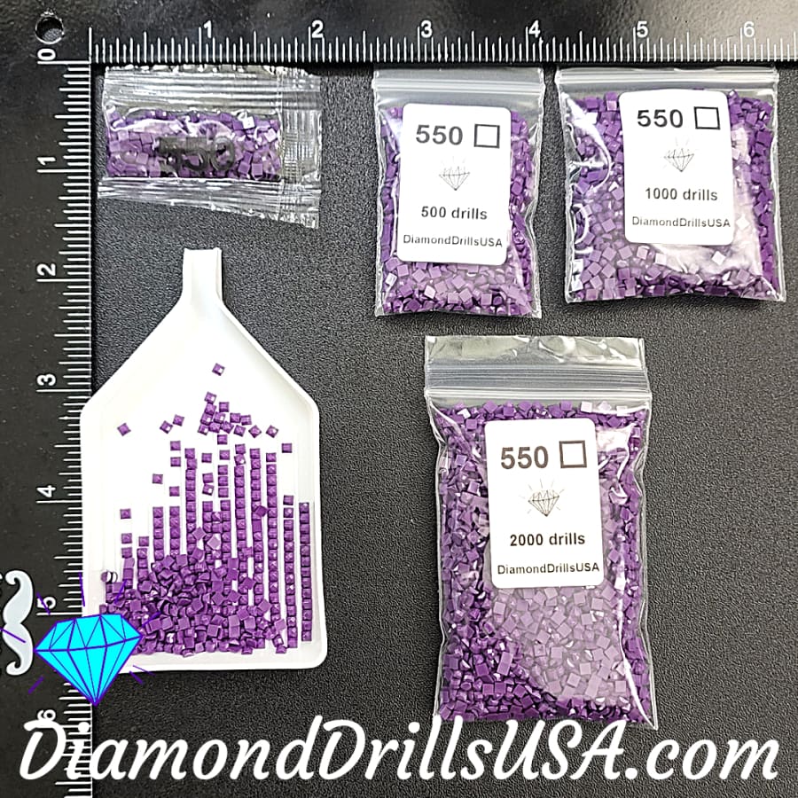 DMC 550 SQUARE 5D Diamond Painting Drills DMC 550 Very Dark