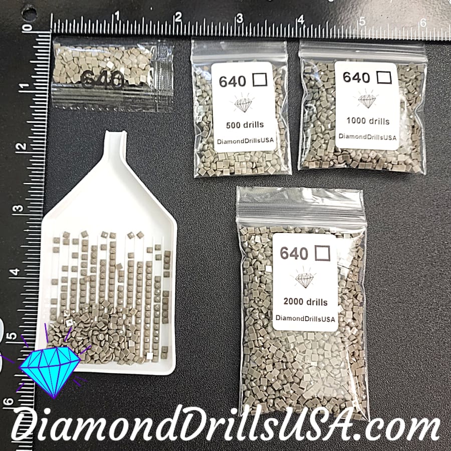 DMC 640 SQUARE 5D Diamond Painting Drills Beads DMC 640 Very