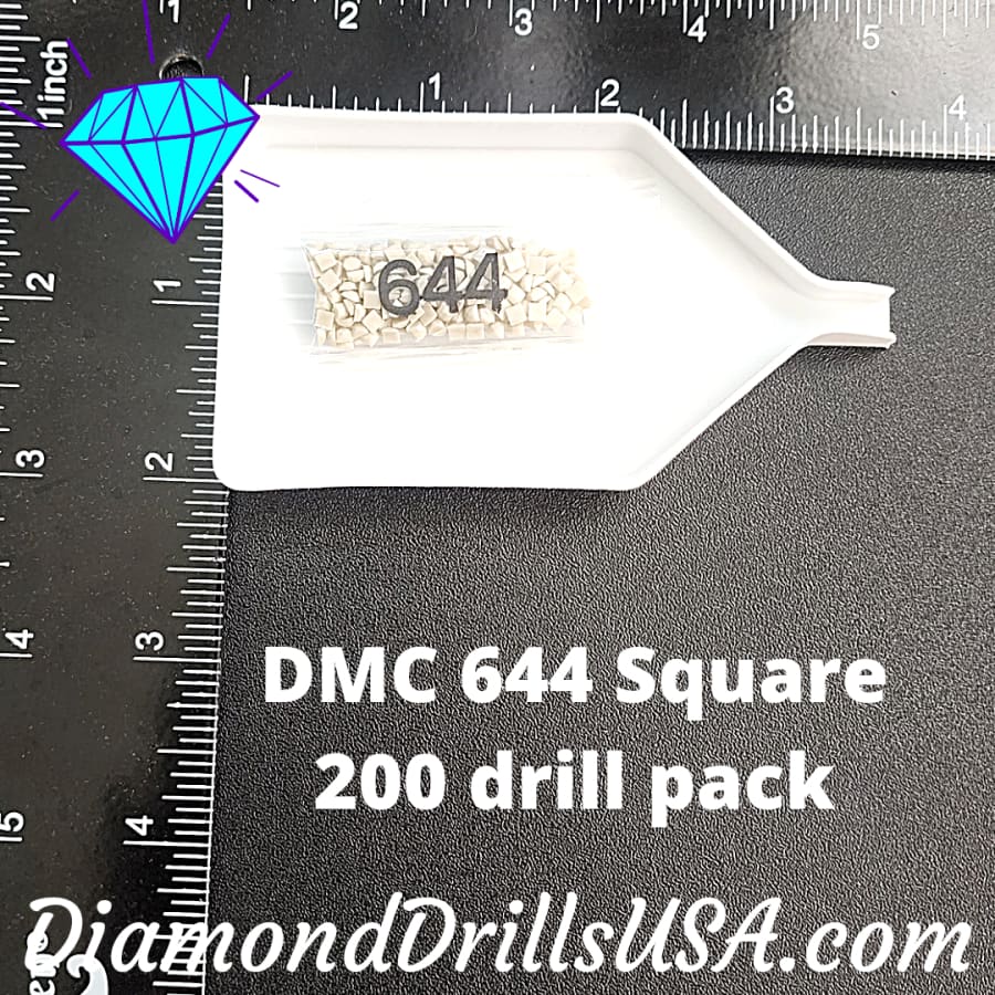 DMC 644 SQUARE 5D Diamond Painting Drills Beads DMC 644