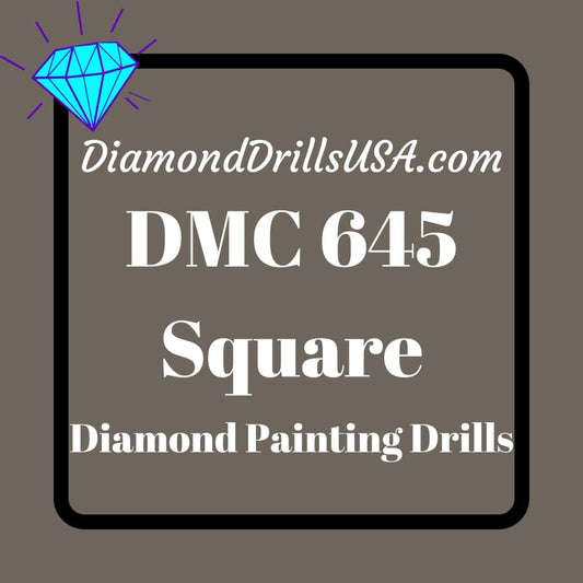 DMC 645 SQUARE 5D Diamond Painting Drills Beads DMC 645 Very
