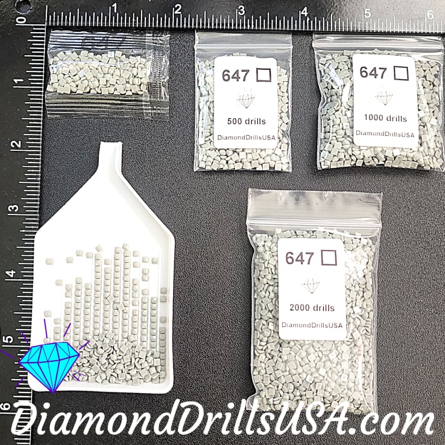 DMC 647 SQUARE 5D Diamond Painting Drills DMC 647 Dark
