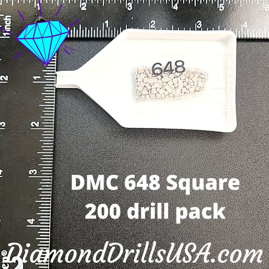 DMC 648 SQUARE 5D Diamond Painting Drills Beads DMC 648