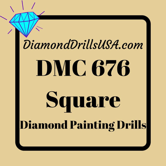 DMC 676 SQUARE 5D Diamond Painting Drills Beads DMC 676