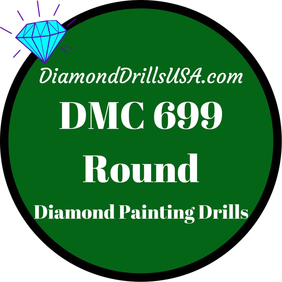 DMC 699 ROUND 5D Diamond Painting Drills Beads DMC 699 Green