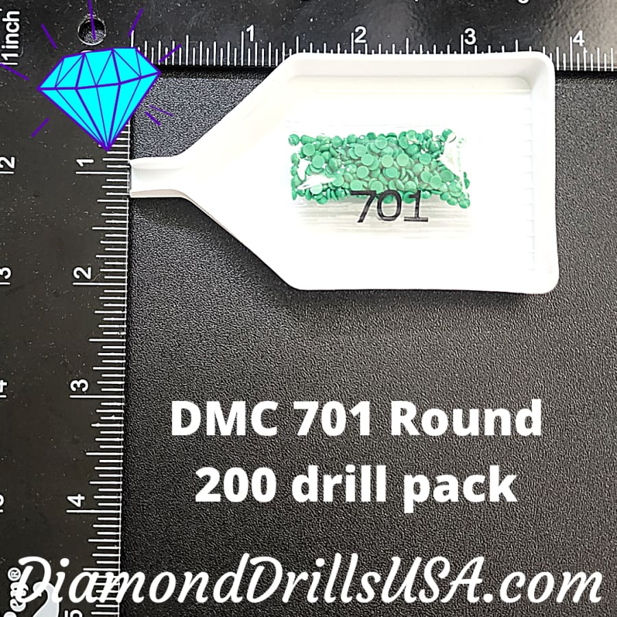 DMC 701 ROUND 5D Diamond Painting Drills Beads DMC 701 Light