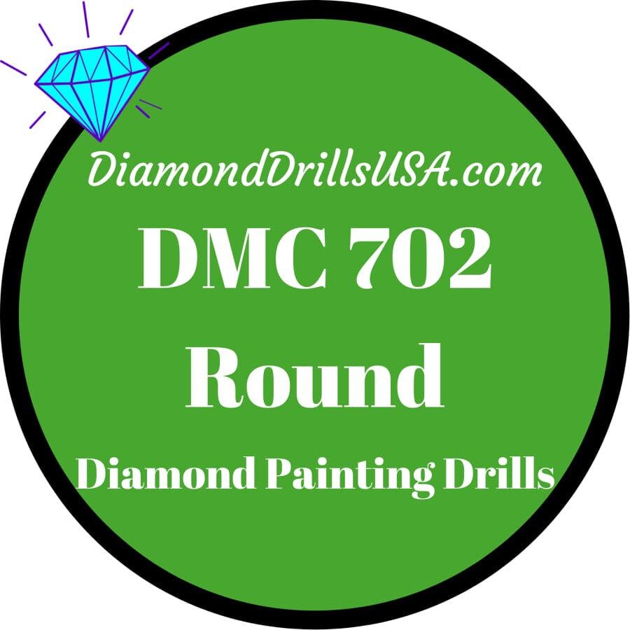 DMC 702 ROUND 5D Diamond Painting Drills Beads DMC 702 Kelly
