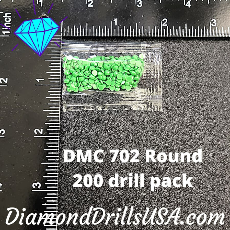 DMC 702 ROUND 5D Diamond Painting Drills Beads DMC 702 Kelly