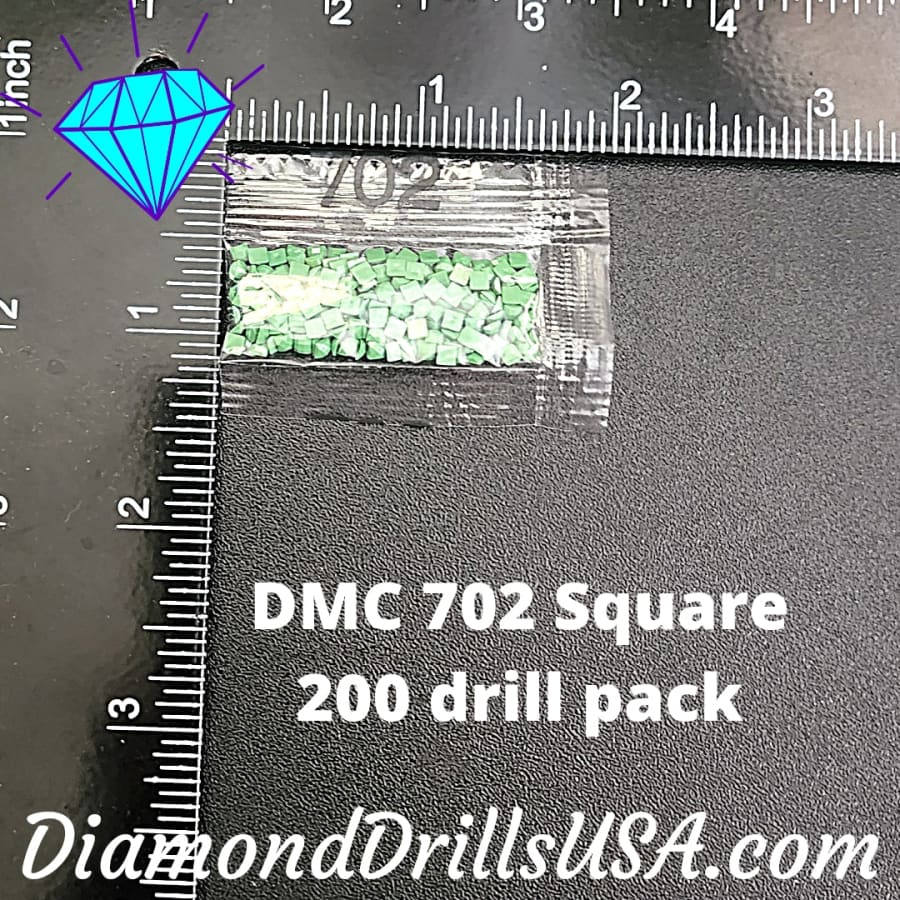 DMC 702 SQUARE 5D Diamond Painting Drills Beads DMC 702