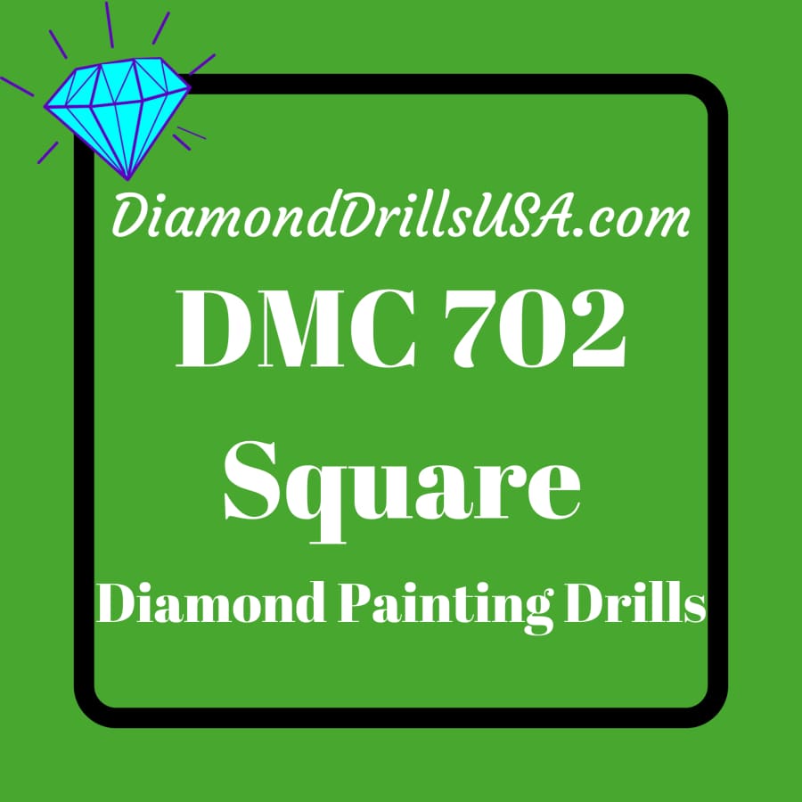 DMC 702 SQUARE 5D Diamond Painting Drills Beads DMC 702