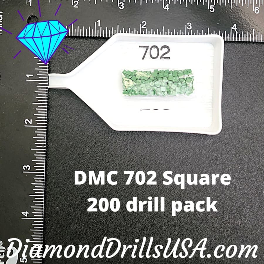 DMC 702 SQUARE 5D Diamond Painting Drills Beads DMC 702
