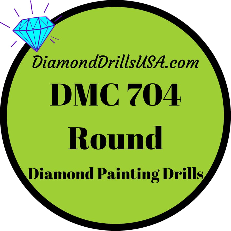 DMC 704 ROUND 5D Diamond Painting Drills Beads 704 Bright