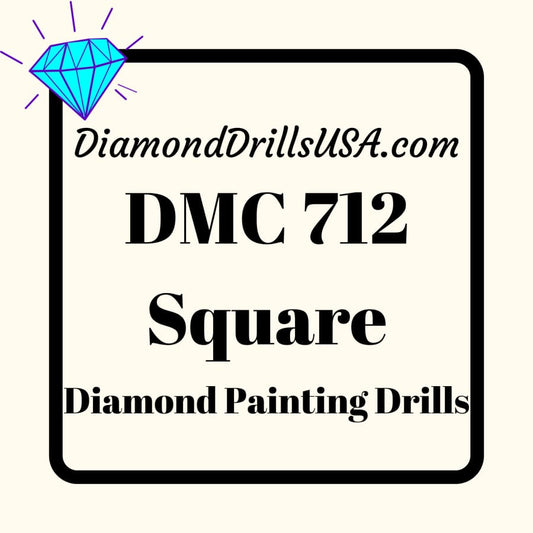 DMC 712 SQUARE 5D Diamond Painting Drills Beads DMC 712
