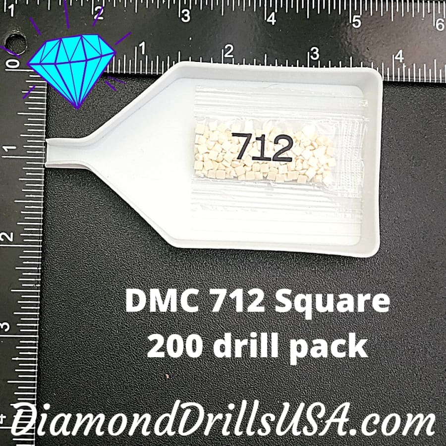 DMC 712 SQUARE 5D Diamond Painting Drills Beads DMC 712