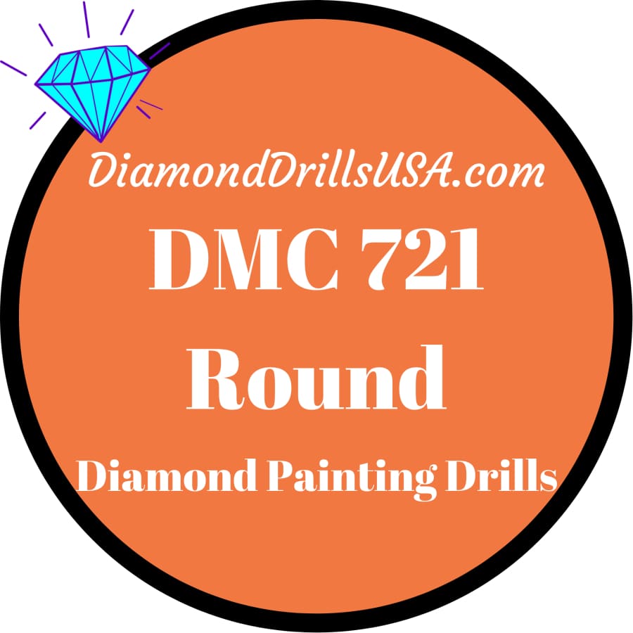 DMC 721 ROUND 5D Diamond Painting Drills Beads DMC 721