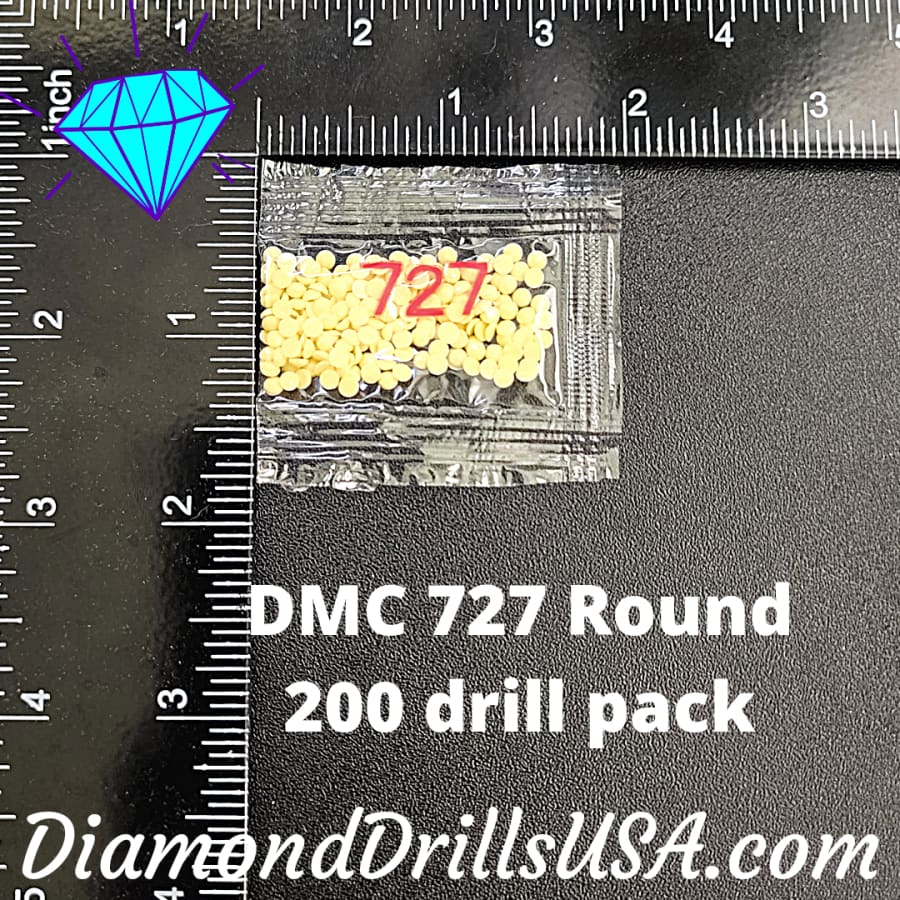DMC 727 ROUND 5D Diamond Painting Drills Beads DMC 727 Very