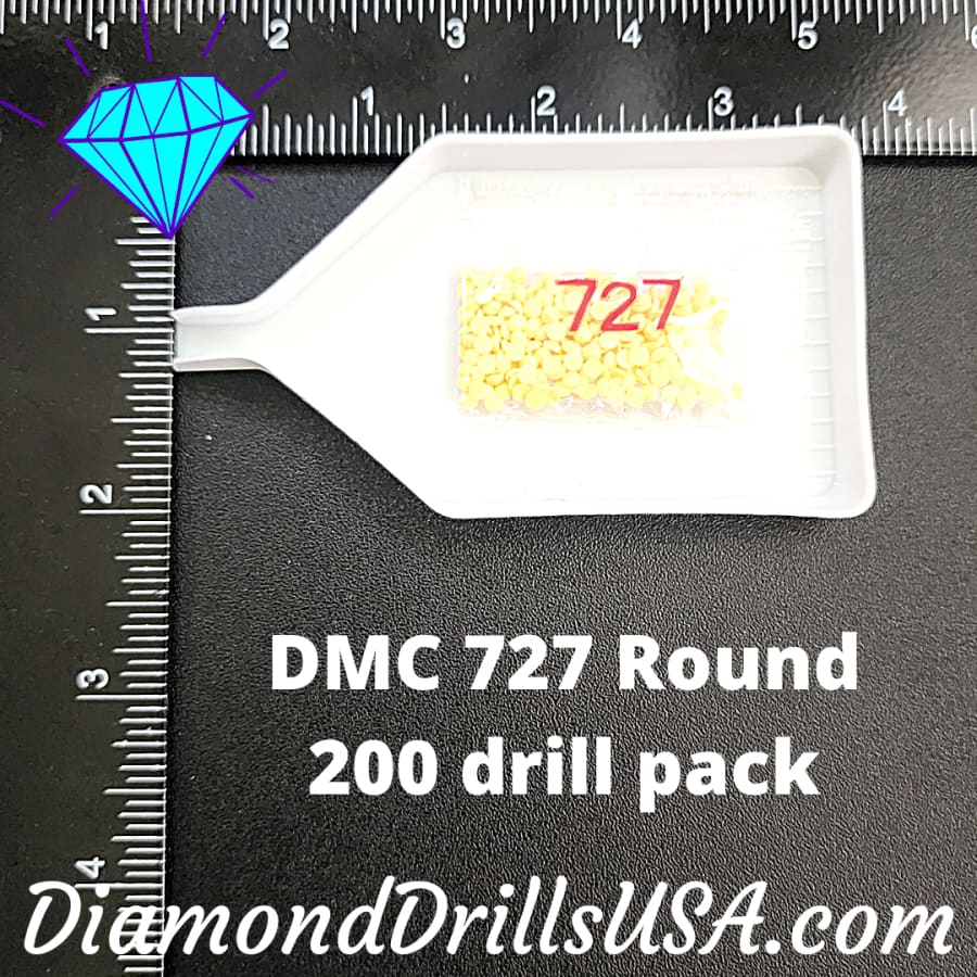DMC 727 ROUND 5D Diamond Painting Drills Beads DMC 727 Very