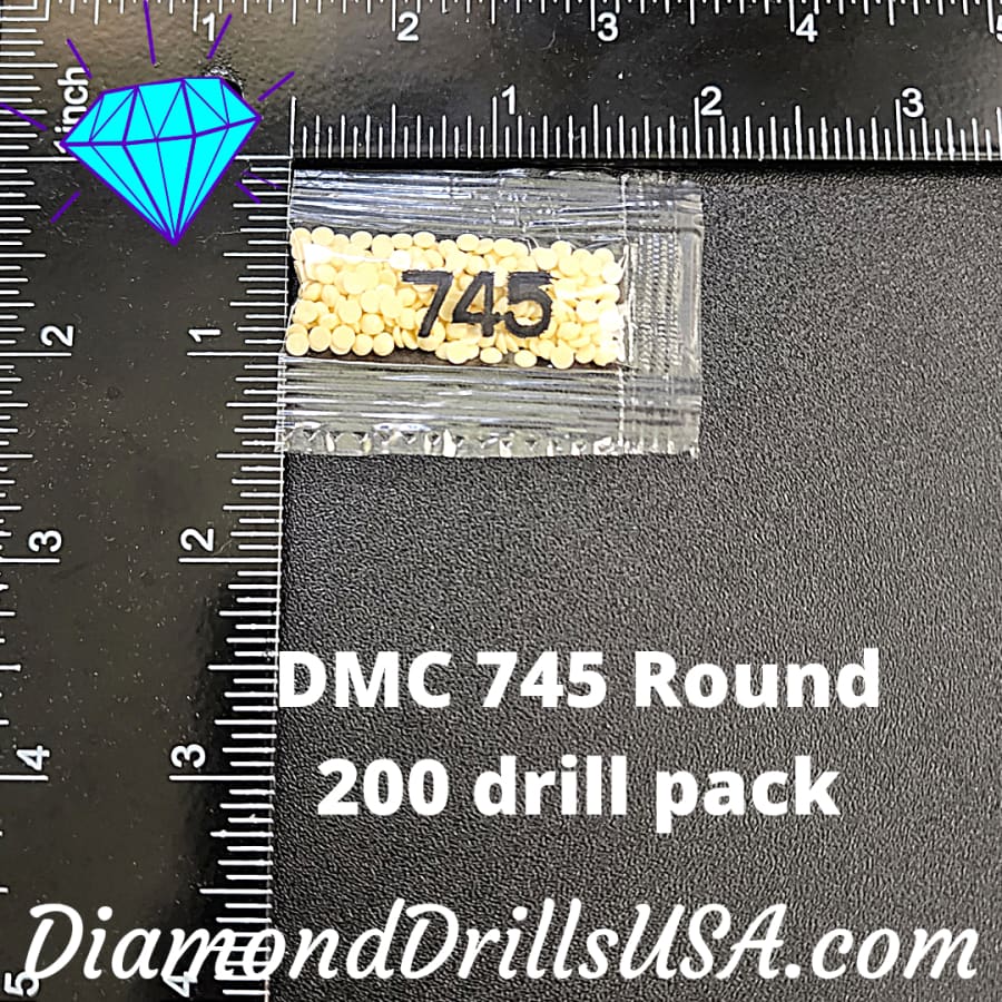 DMC 745 ROUND 5D Diamond Painting Drills Beads DMC 745 Light